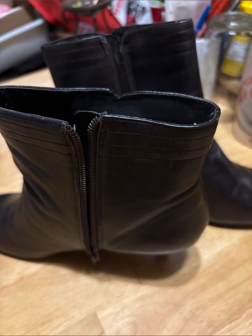 Bandolino Brown Ankle Booties with Side Zip